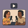 image for Vodcast, showing two people chatting in a studio