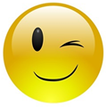 image for :) showing the winking face emoji