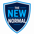 image for Covid-19, showing a a shield with the words 'the new normal'