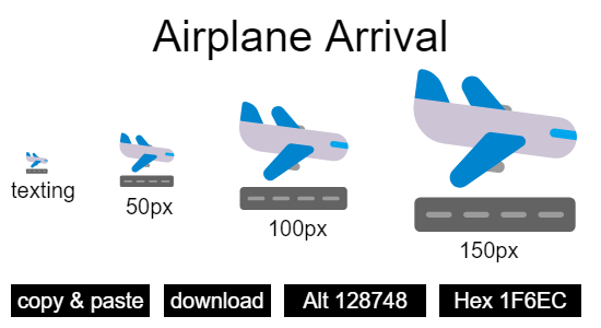 Airplane Arrival emoji