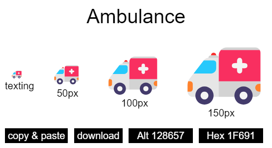 Ambulance emoji