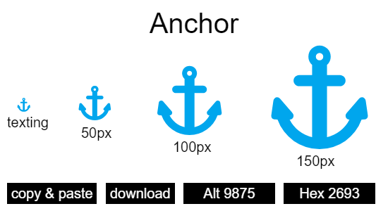 Anchor emoji