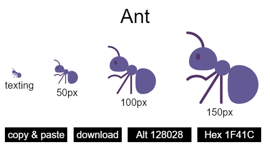 Ant emoji