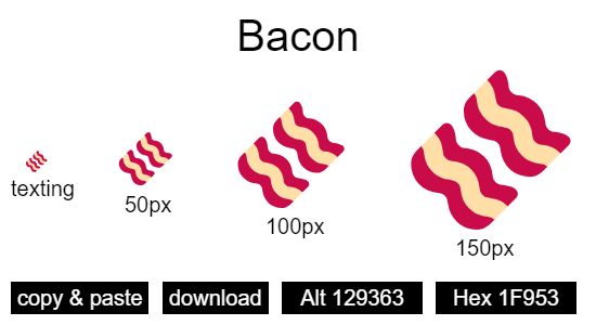 Bacon emoji