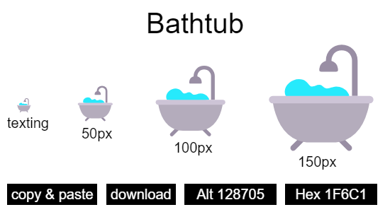 Bathtub emoji