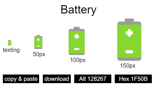 Battery emoji