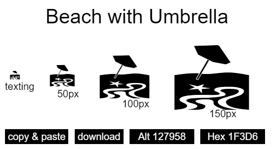 Beach with Umbrella emoji