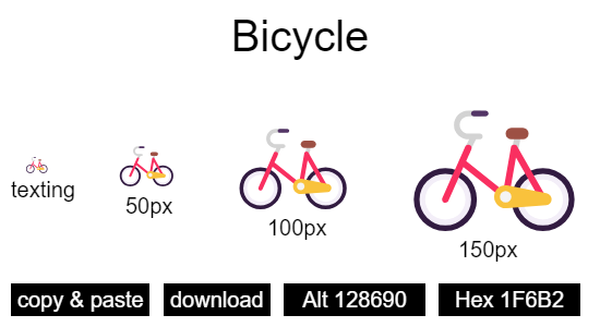 Bicycle emoji