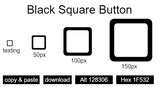 Black Square Button emoji