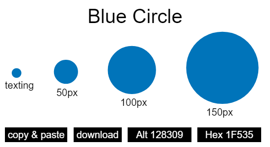 Blue Circle emoji
