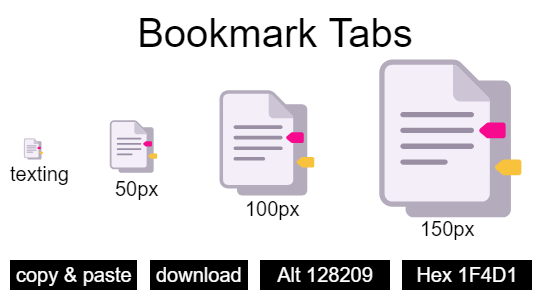 Bookmark Tabs emoji