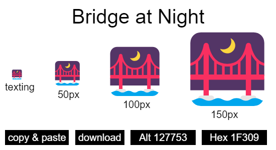 Bridge at Night emoji