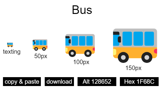 Bus emoji