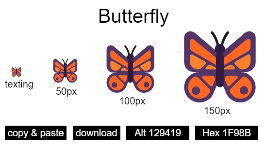 Butterfly emoji