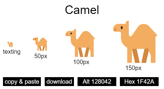 Camel emoji