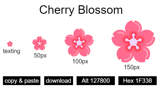 Cherry Blossom emoji