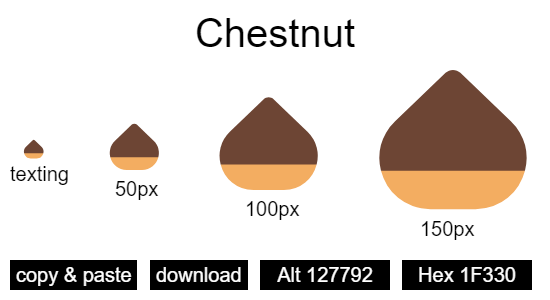 Chestnut emoji