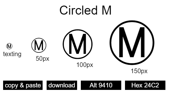 Circled M emoji