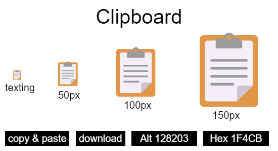 Clipboard emoji