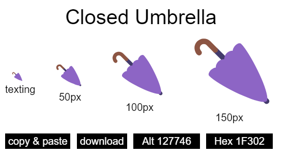 Closed Umbrella emoji
