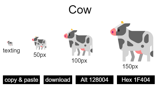 Cow emoji