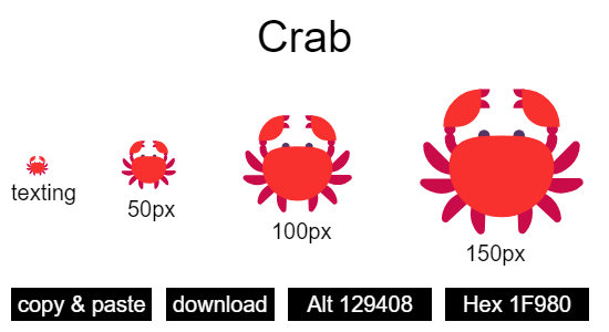 Crab emoji