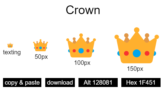 Crown emoji