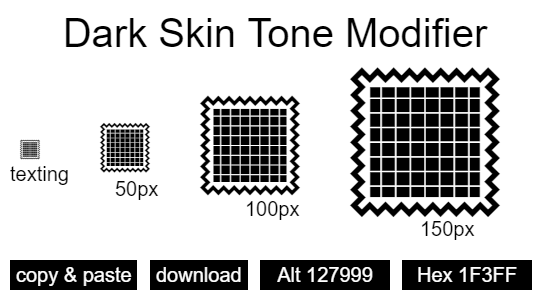 Dark Skin Tone Modifier emoji