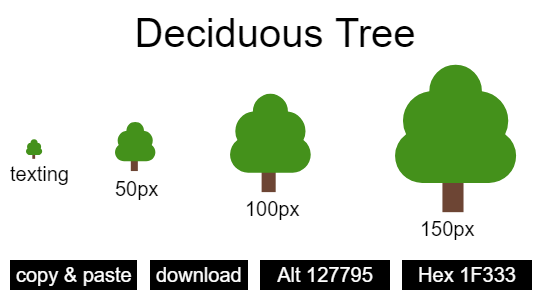 Deciduous Tree emoji