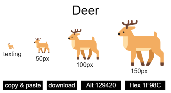 Deer emoji