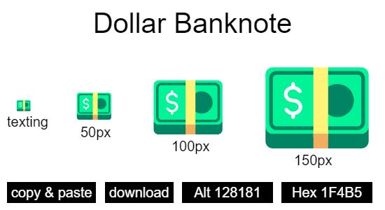 Dollar Banknote emoji