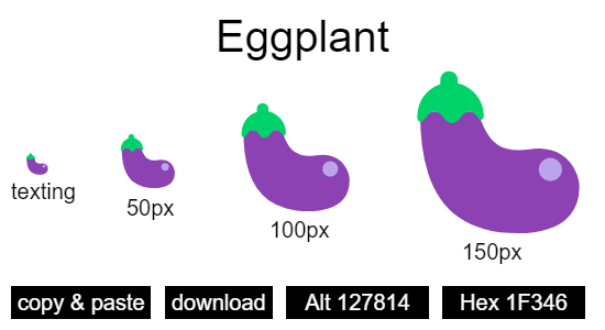 Eggplant emoji