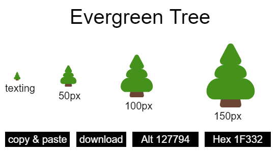 Evergreen Tree emoji