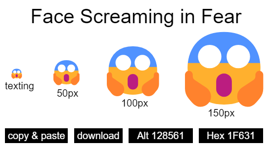 Face Screaming in Fear emoji