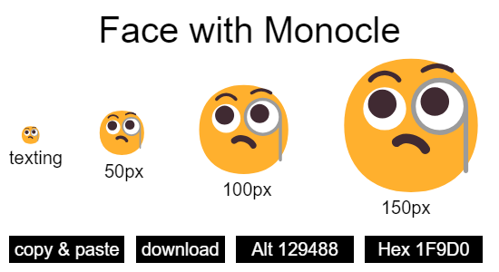 🧐 Face with monocle Emoji - Discord Emoji