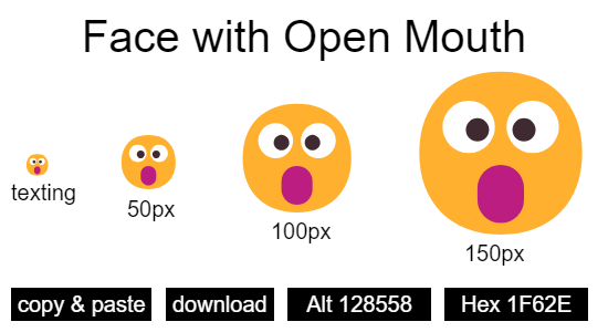 Face with Open Mouth emoji