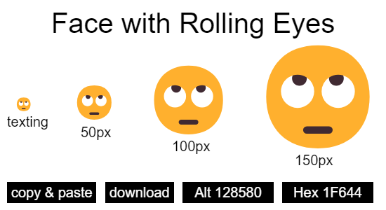 Face with Rolling Eyes emoji