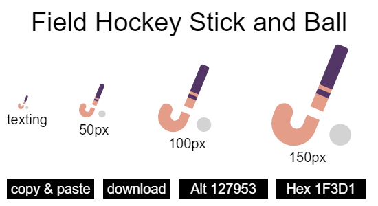 Field Hockey Stick and Ball emoji