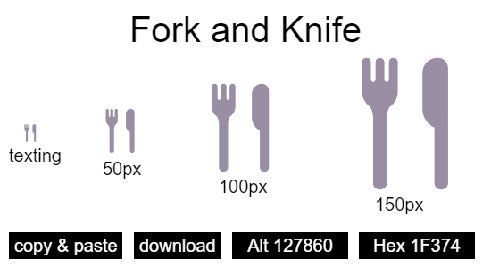 Fork and Knife emoji