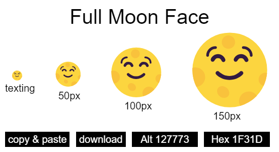 Full Moon Face emoji