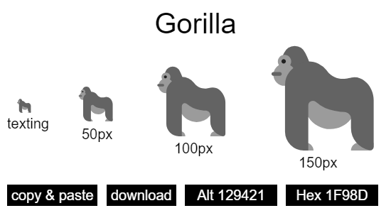 Gorilla emoji