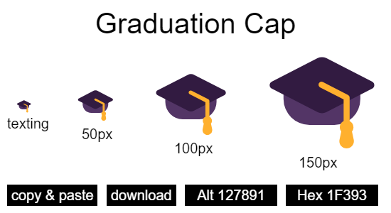 Graduation Cap emoji