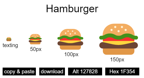 Hamburger emoji