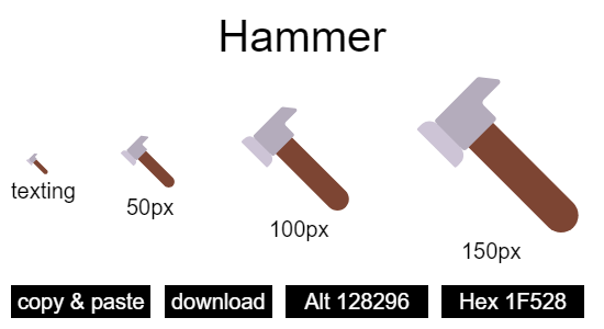 Hammer emoji