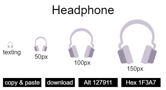 Headphone emoji