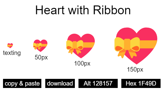 Heart with Ribbon emoji