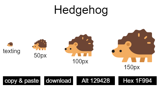 Hedgehog emoji