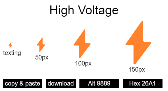 High Voltage emoji