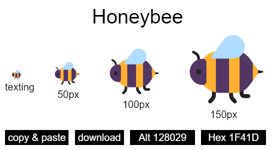 Honeybee emoji