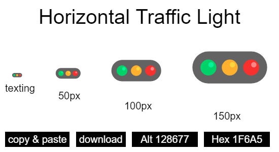 Horizontal Traffic Light emoji